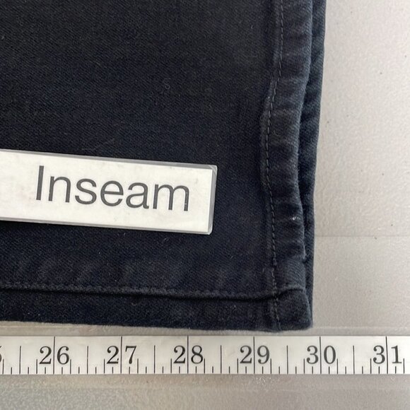 Talbots Jeans Straight Leg Black Faded Denim Size 16 - Picture 9 of 9